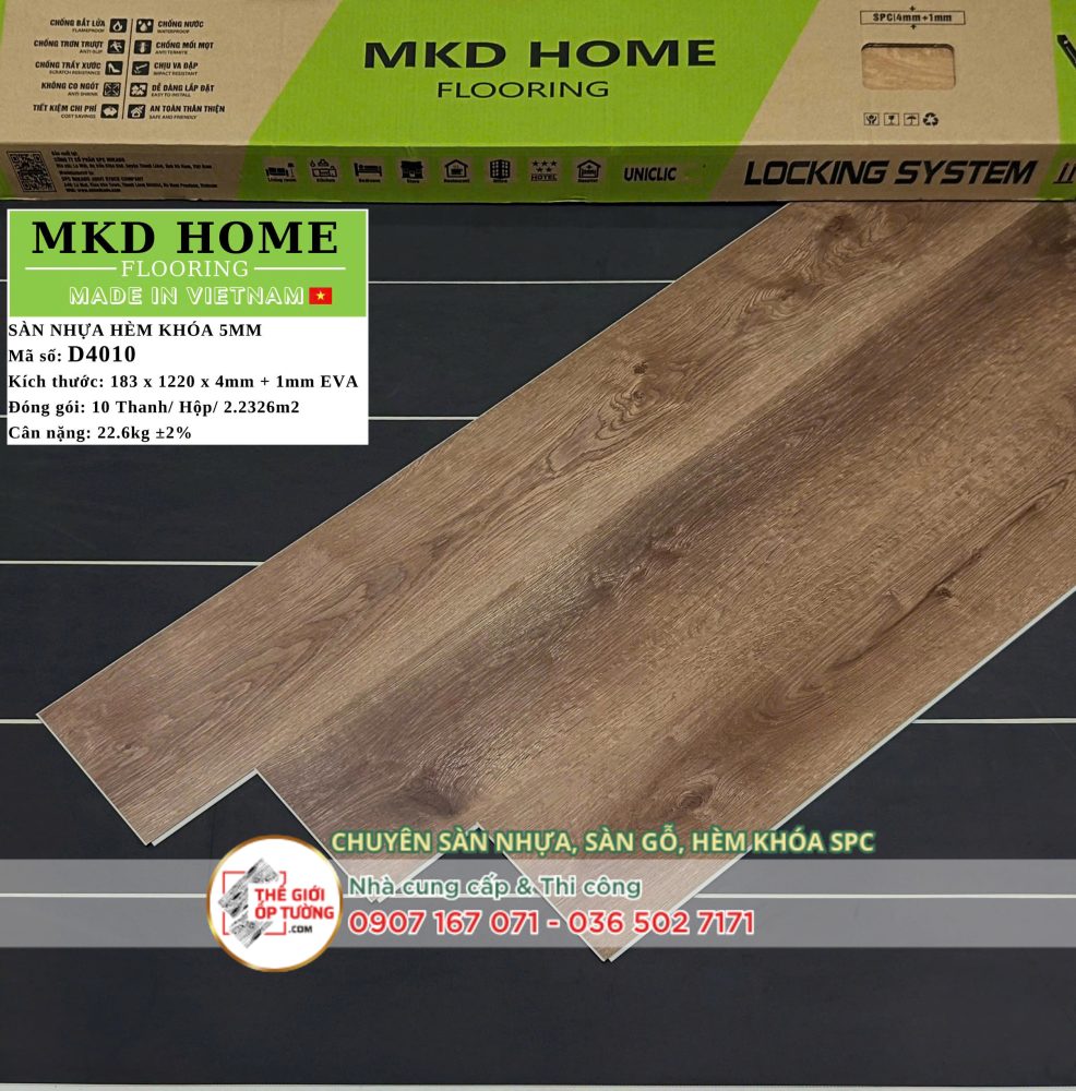 Sàn Nhựa SPC Hèm Khóa MKD 5mm - D4010
