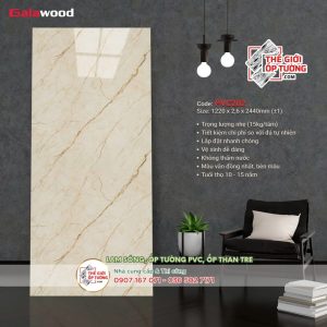 Tấm ốp tường PVC nhựa vân đá Galawood 202