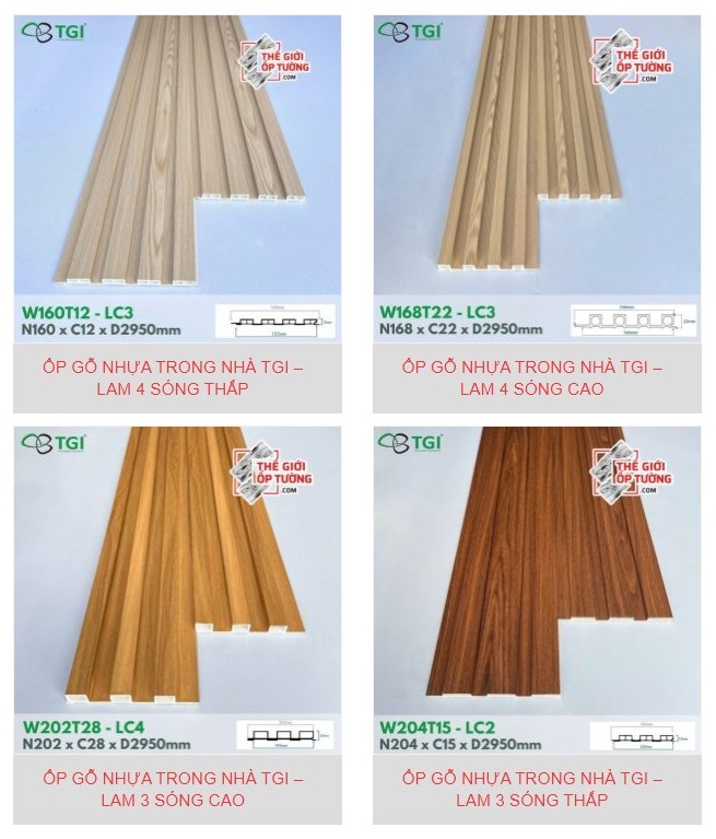 Cấu tạo của tấm ốp gỗ nhựa TGI