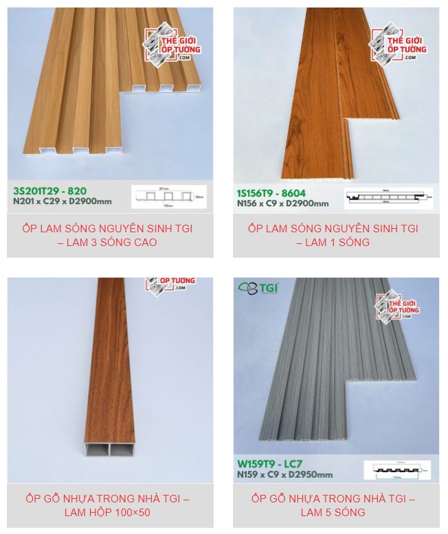 Ốp Gỗ Nhựa và Lam Sóng TGI