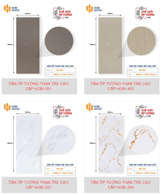 Cấu tạo của tấm ốp tường than tre HOBI