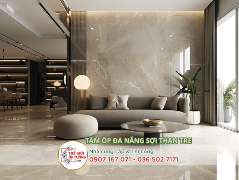 Thi công tấm ốp than tre giả đá tại TPHCM