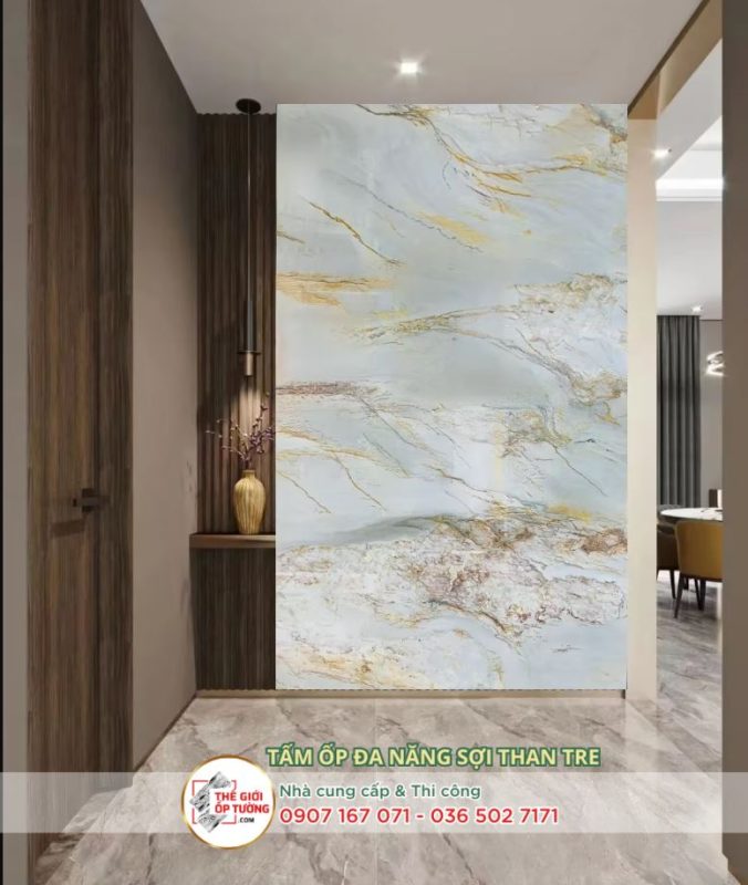 Gợi ý phối cảnh tấm ốp than tre giả đá đẹp