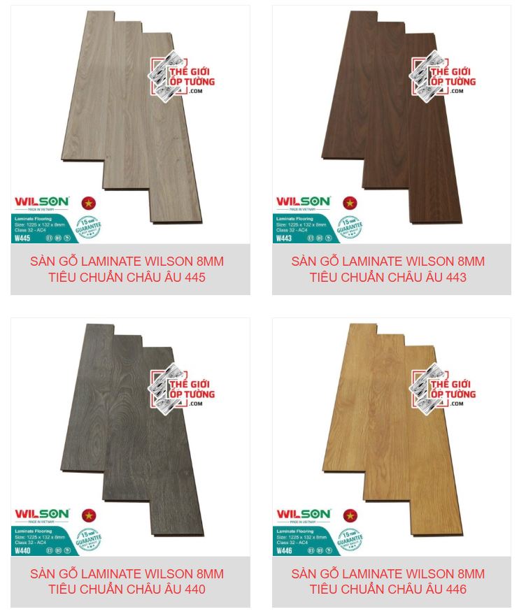 Ưu điểm nổi bật của sàn gỗ Laminate Wilson 8mm
