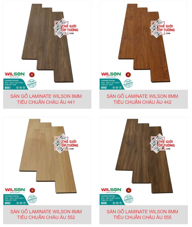 Sàn gỗ Laminate Wilson 8mm