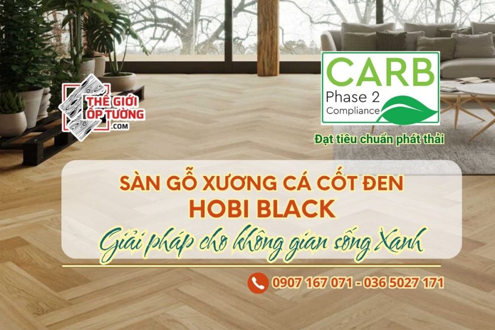 Sàn Gỗ Xương Cá Cốt Đen HOBI Black