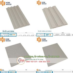 Tấm ốp tường nano cao cấp và lam sóng đồng màu HOBI 10