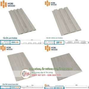 Tấm ốp tường nano cao cấp và lam sóng đồng màu HOBI 03