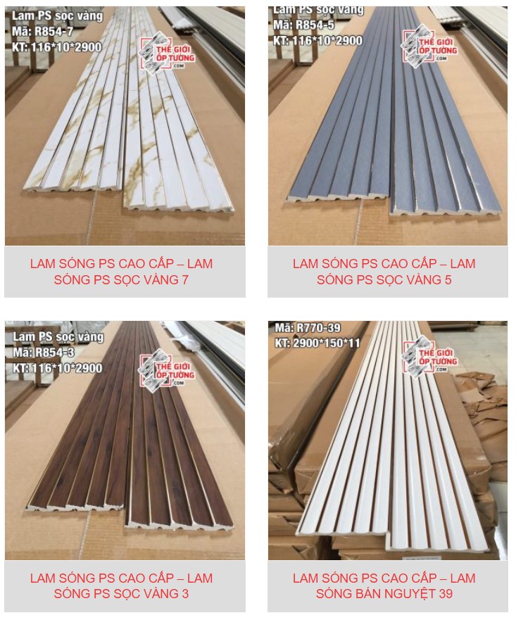 Lam Sóng PS Cao Cấp Thế Giới Ốp Tường
