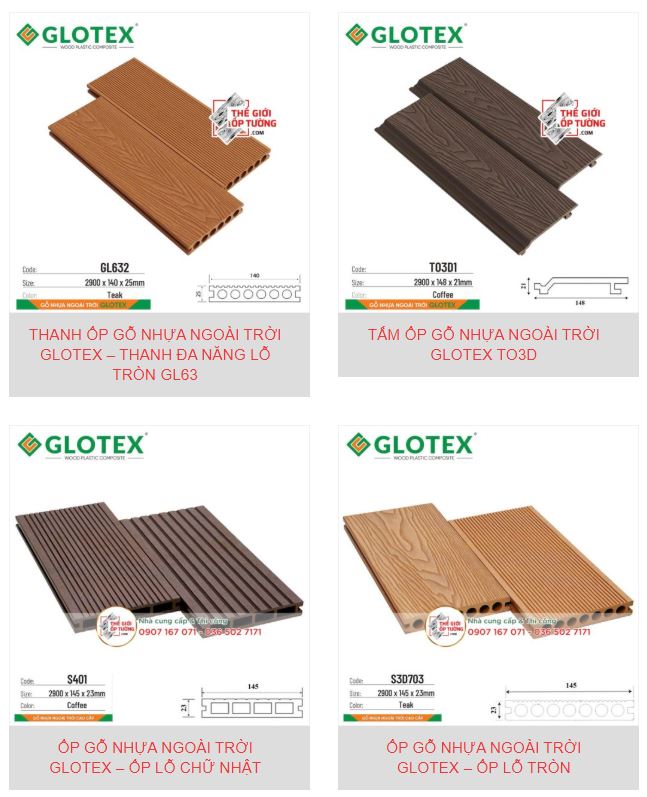 Ốp gỗ nhựa ngoài trời Glotex là gì?
