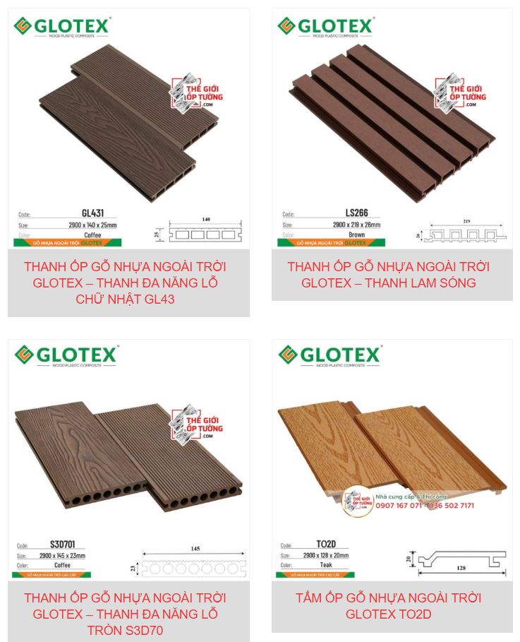 Ốp gỗ nhựa ngoài trời Glotex là gì?