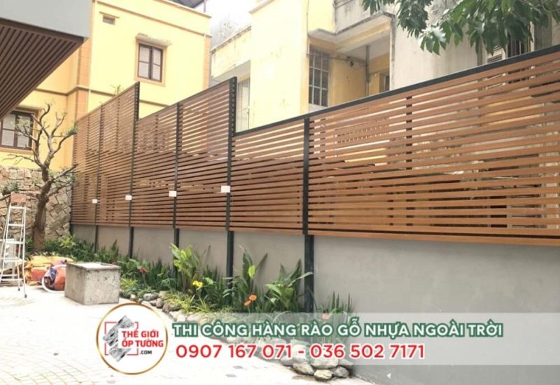 Hàng Rào Lam Gỗ Nhựa Ngang