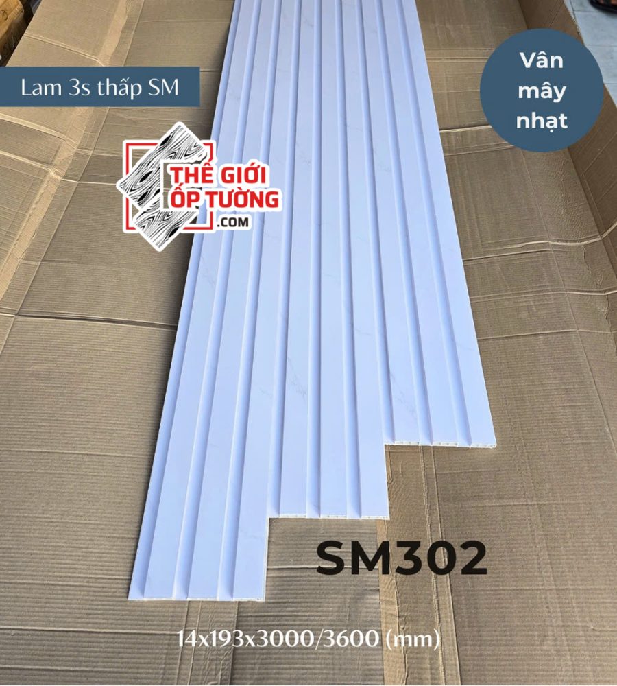 Lam 3 sóng thấp - Lam Sóng Ốp Tường Cao Cấp SM