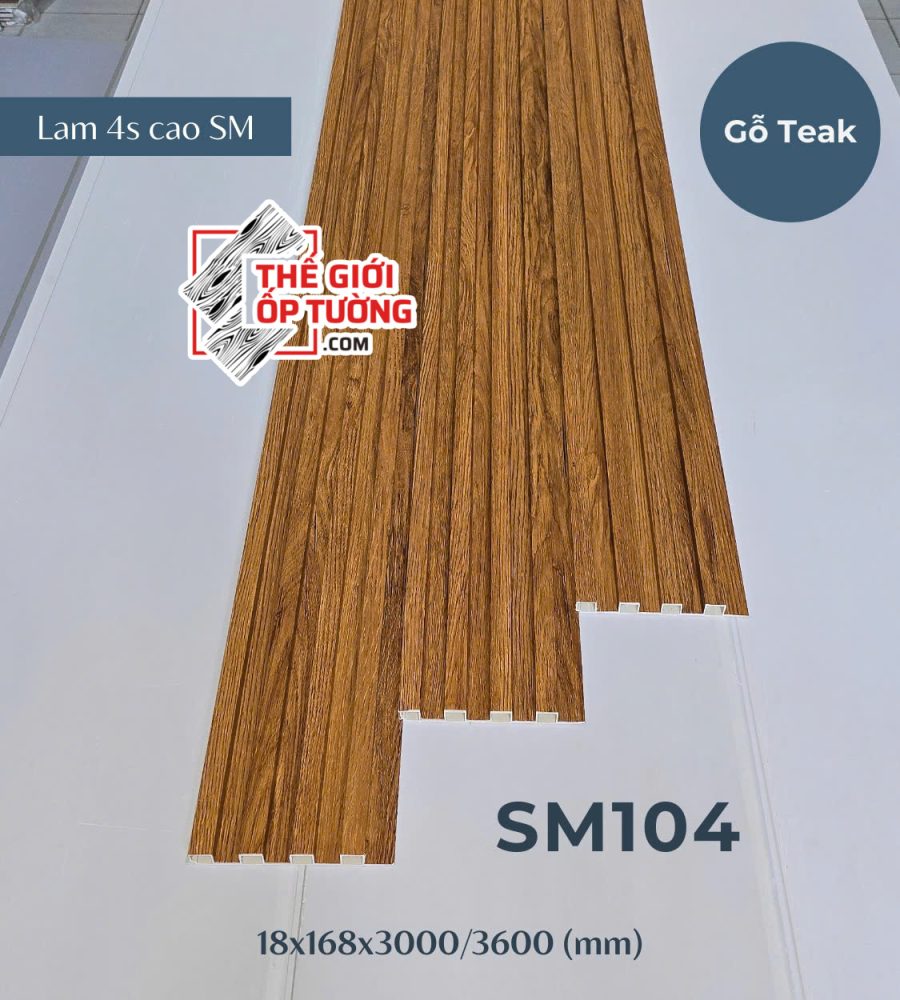 Lam 4 sóng cao - Lam Sóng Ốp Tường Cao Cấp SM