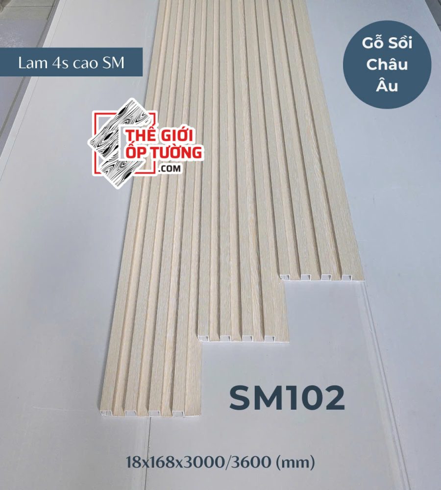Lam 4 sóng cao - Lam Sóng Ốp Tường Cao Cấp SM