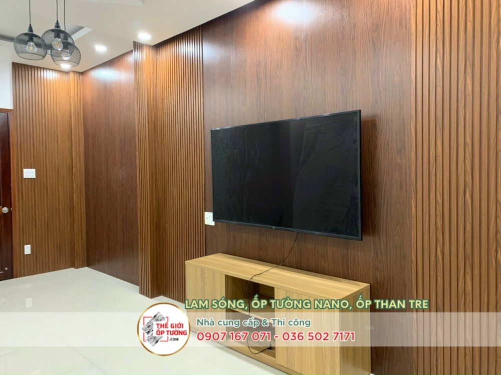 Thi công tấm ốp nano Glotex