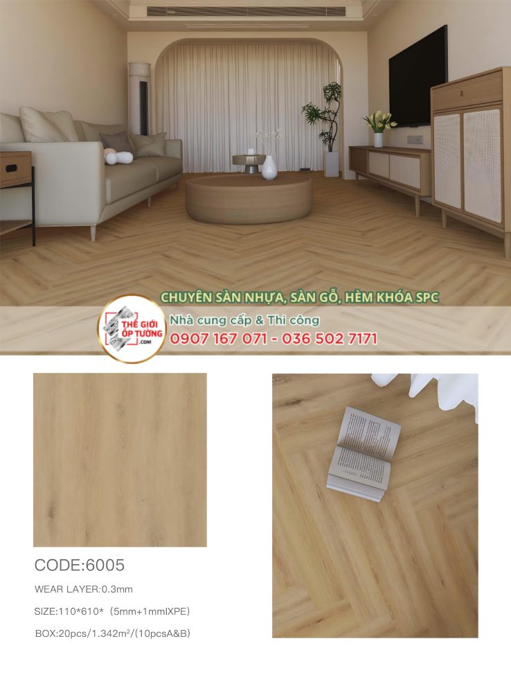 Sàn Gỗ Xương Cá SPC 6mm MSFLOOR Click 05
