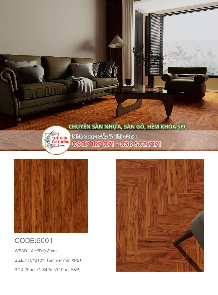 Sàn Gỗ Xương Cá SPC 6mm MSFLOOR Click 01
