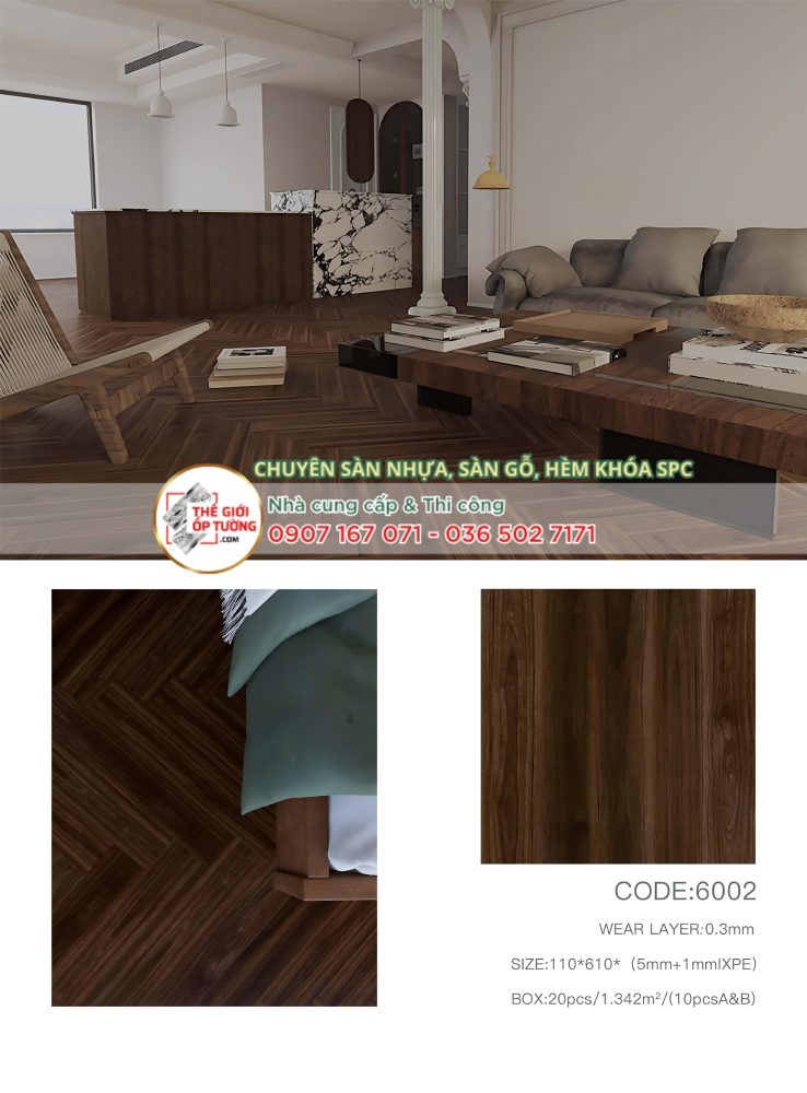 Sàn Gỗ Xương Cá SPC 6mm MSFLOOR Click 02