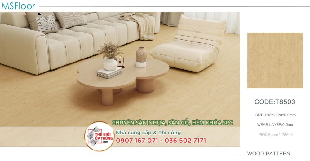Sàn Nhựa Hèm Khóa Dẻo LVT 5mm MSFloor Click 03