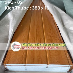 Tấm Ốp Ngoài Trời PU Cách Nhiệt - Lam Sóng PU 03
