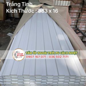 Tấm Ốp Ngoài Trời PU Cách Nhiệt - Lam Sóng PU 07