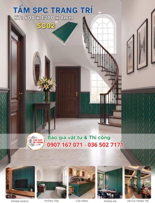 Những ưu điểm nổi bật của tấm ốp trang trí SPC