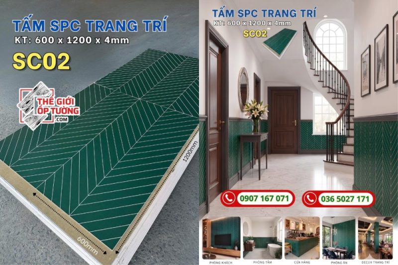 Tấm ốp trang trí SPC