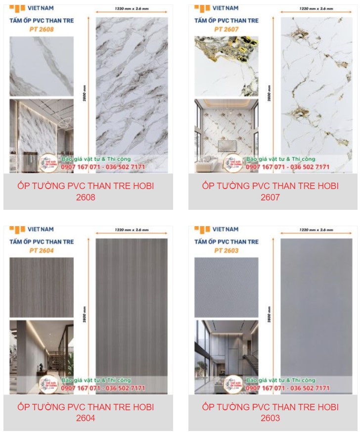 Ốp Tường PVC Than Tre HOBI