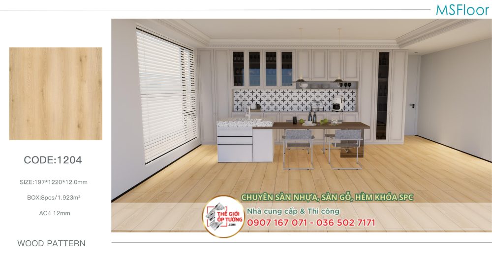 Sàn Gỗ Cốt Đen MSFLOOR Click 12mm 04