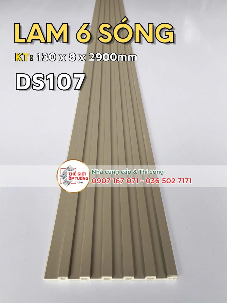 Lam Sóng Ốp Tường 6 Sóng 107