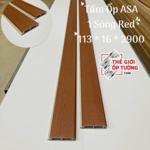 Tấm Ốp Gỗ Nhựa Ngoài Trời ASA màu red 1 sóng