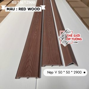 Tấm Ốp Gỗ Nhựa Ngoài Trời ASA red wood 1 sóng