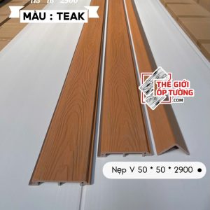 Tấm Ốp Gỗ Nhựa Ngoài Trời ASA teak 1 sóng
