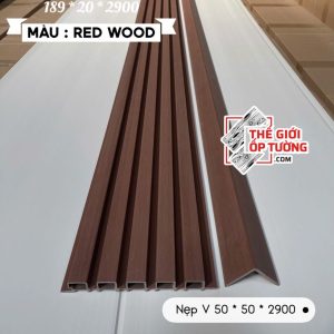 Tấm Ốp Gỗ Nhựa Ngoài Trời ASA red wood 5 sóng